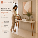 Ver imagem 6 de Aparador Buffet Hall de Entrada Mesa Decorativa Pés Palito em MDF