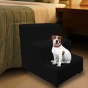 Ver imagem 3 de Escada Escadinha Pet Cachorro 3 Degraus Rampa Suede Dog:preto