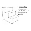 Ver imagem 7 de Escada Escadinha Pet Cachorro 3 Degraus Rampa Suede Dog:preto