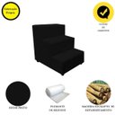 Ver imagem 5 de Escada Escadinha Pet Cachorro 3 Degraus Rampa Suede Dog:preto