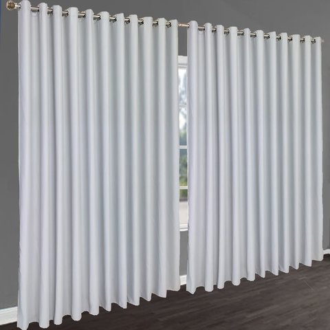 cortina blackout bloqueia luz Turin sala 5,50 x 2,40 branco