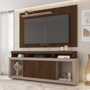 Ver imagem 2 de Painel com Rack Bancada para Tv Paris 180cm Fendi/havana - Sallar Home