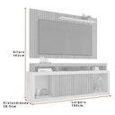 Ver imagem 3 de Painel com Rack Bancada para Tv Paris 180cm Fendi/havana - Sallar Home