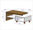 Ver imagem 2 de Mesa de Centro Bechara Lima Apoio Mesinha Centro Decorativa Porta Objetos e Quadros Várias Cores