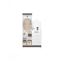 Ver imagem 4 de Guarda Roupa com Cômoda Solteiro New Capri 2 Portas 4 Gavetas MDP Branco Titanium Flex 103cm