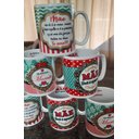 Ver imagem 4 de Jogo 6 Canecas 300ml Frases Mãe - Kit Porcelana - Decoração Caneca Completa Verde e Vermelho