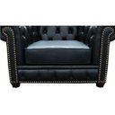 Ver imagem 2 de Kit 2 Poltronas Chesterfield com Pés Madeira Couro Preto