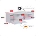 Ver imagem 5 de Rack Suspenso Home Tv 32" Bancada Flutuante Canadá 90cm Porta Nicho Eletrônico Sala Quarto Pequeno