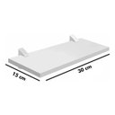 Ver imagem 3 de Prateleira Nicho Aparador Suspenso Decoração- Branco 30x15cm