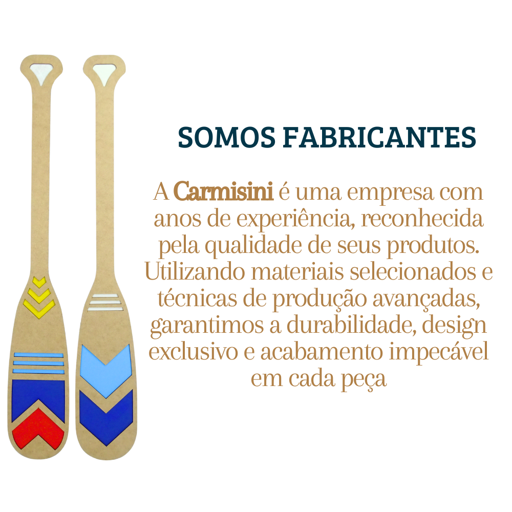 Remo Decorativo de Mdf Kit com 2 Remos para Parede - 6