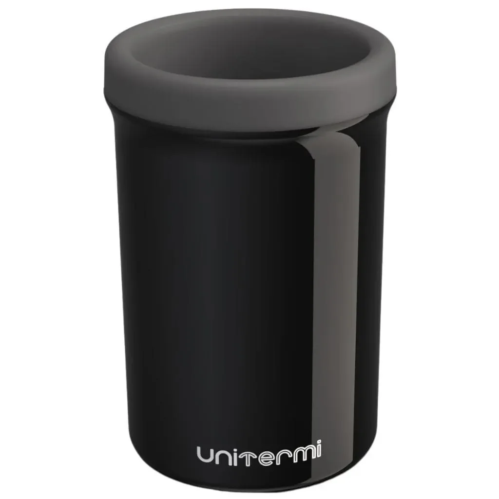 Kit 2 Porta Lata Térmico 350ml Ideal para Bares e Casa:Preto