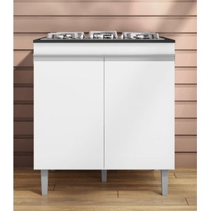 Balcão para Cooktop Andréia 2 Portas Branco Ajl