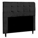 Ver imagem 1 de Cabeceira Cama Box Casal King Luna 193cm Suede Preto - Abmaza