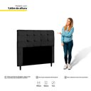 Ver imagem 3 de Cabeceira Cama Box Casal King Luna 193cm Suede Preto - Abmaza