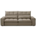 Ver imagem 2 de Sofá Retrátil Reclinável para Sala 3 Lugares 230cm Asaph F04 Veludo Amêndoa - Lyam Decor