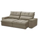Ver imagem 6 de Sofá Retrátil Reclinável para Sala 3 Lugares 230cm Asaph F04 Veludo Amêndoa - Lyam Decor