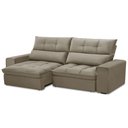 Ver imagem 5 de Sofá Retrátil Reclinável para Sala 3 Lugares 230cm Asaph F04 Veludo Amêndoa - Lyam Decor