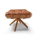 Ver imagem 5 de Kit 2 Puffs Giratório Costela Corino Nozes Base Madeira Ma25