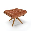 Ver imagem 3 de Kit 2 Puffs Giratório Costela Corino Nozes Base Madeira Ma25
