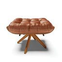 Ver imagem 4 de Kit 2 Puffs Giratório Costela Corino Nozes Base Madeira Ma25