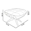 Ver mais imagens de Kit 2 Puffs Giratório Costela Corino Nozes Base Madeira Ma25
