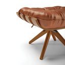 Ver imagem 6 de Kit 2 Puffs Giratório Costela Corino Nozes Base Madeira Ma25