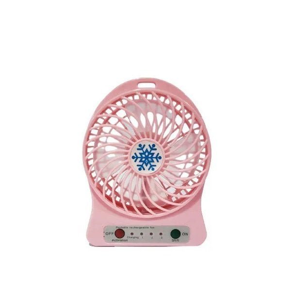 Mini ventilador portátil Rosa secar base maquiagem - 1