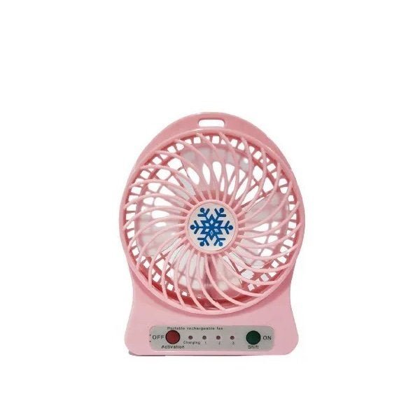 Mini ventilador Rosa portátil secar base maquiagem - 1