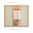 Ver imagem 6 de Guarda Roupa 3 Portas 1 Reflecta Correr com Pés e Led Matt Cor:off White