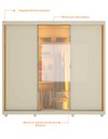 Ver imagem 6 de Guarda Roupa 3 Portas 1 Reflecta Correr com Pés e Led Matt Cor:off White