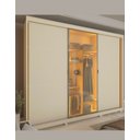 Ver imagem 2 de Guarda Roupa 3 Portas 1 Reflecta Correr com Pés e Led Matt Cor:off White