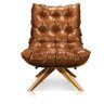 Poltrona com Puff Giratório Costela Corano Nozes Base Madeira Ma25 - 6