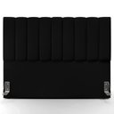 Ver mais imagens de Kit Cabeceira Cama Box Casal King 195cm com Calçadeira Baú Dália W01 Suede Preto - Lyam Lyam Decor