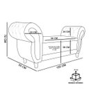 Ver imagem 2 de Recamier com Bau Grécia 155cm Corano Nozes Pés Chanfrados