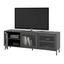 Ver imagem 4 de Rack para Tv até 55" Bancada 135cm Refresh com 3 Portas de Vidro e 2 Prateleiras Cor:preto