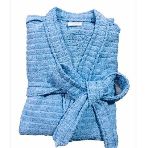 Roupão de Banho Atoalhado Infantil 100% Algodão Briza (4012) - Tamanho 6 - Azul