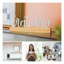 Ver imagem 5 de Palavra Decorativa Gratidão em Aço Com Suporte de Madeira - Wp Connect Suporte de Aço Gratidão Preto