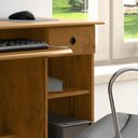 Ver imagem 3 de Mesa Computador Gamer Suporte Teclado CPU Escrivaninha Gaveta Nicho Quarto Escritório Viena Freijó