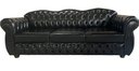 Ver imagem 2 de 1 Sofa Chesterfield Capitone Imperatriz 2.30m (3 Lugares) + 1 Poltrona - Corano Preto/ Barbearia, Tv