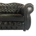 Ver imagem 3 de 1 Sofa Chesterfield Capitone Imperatriz 2.30m (3 Lugares) + 1 Poltrona - Corano Preto/ Barbearia, Tv