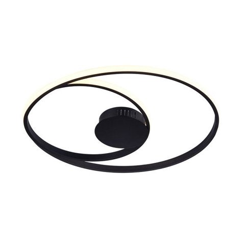 Plafon Sobrepor Órbita Preto 54cm LED 35W 3000K Bivolt Gd007Sb Bella