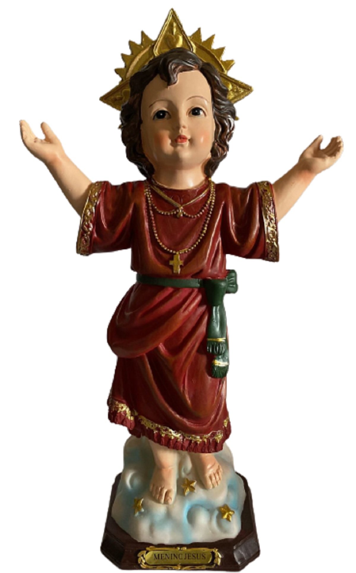 Imagem Do Menino Jesus Em Resina Santo Maravilhoso 31 Cm