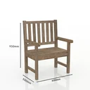 Ver imagem 2 de Banco de Jardim Rústico 1 Lugar Móveis Meneghetti Espresso Móveis