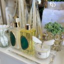 Ver imagem 4 de Kit Lavabo Difusor E Saboneteira Pedra Ágata Banhada À Ouro 24K Verde