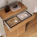 Ver imagem 5 de Sapateira Multiuso Vertical 2 Portas Calçados até 45 Cashmere Fendi 74 cm Tilo Idimex