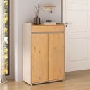 Ver imagem 2 de Sapateira Multiuso Vertical 2 Portas Calçados até 45 Cashmere Fendi 74 cm Tilo Idimex