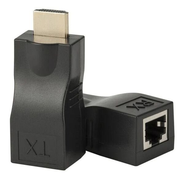 Kit Extensor HDMI 30m Via Cabo RJ45 + Cabo De Rede 3 Metros - 2