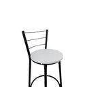 Ver imagem 3 de Kit 4 Banquetas Alta Preta Cozinha Gourmet Americana Balcão:branco