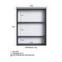 Ver mais imagens de Conjunto para Banheiro Modulado com 5 Peças Iluminação LED e Cuba 156cm Yescasa Preto/Mel/Grafite