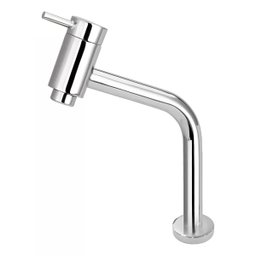 Torneira para Lavatório Cromada com Design Clean e Acabamento Brilhante para Banheiros - 1